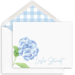 Blue Hydrangea Bloom Folded Note Cards